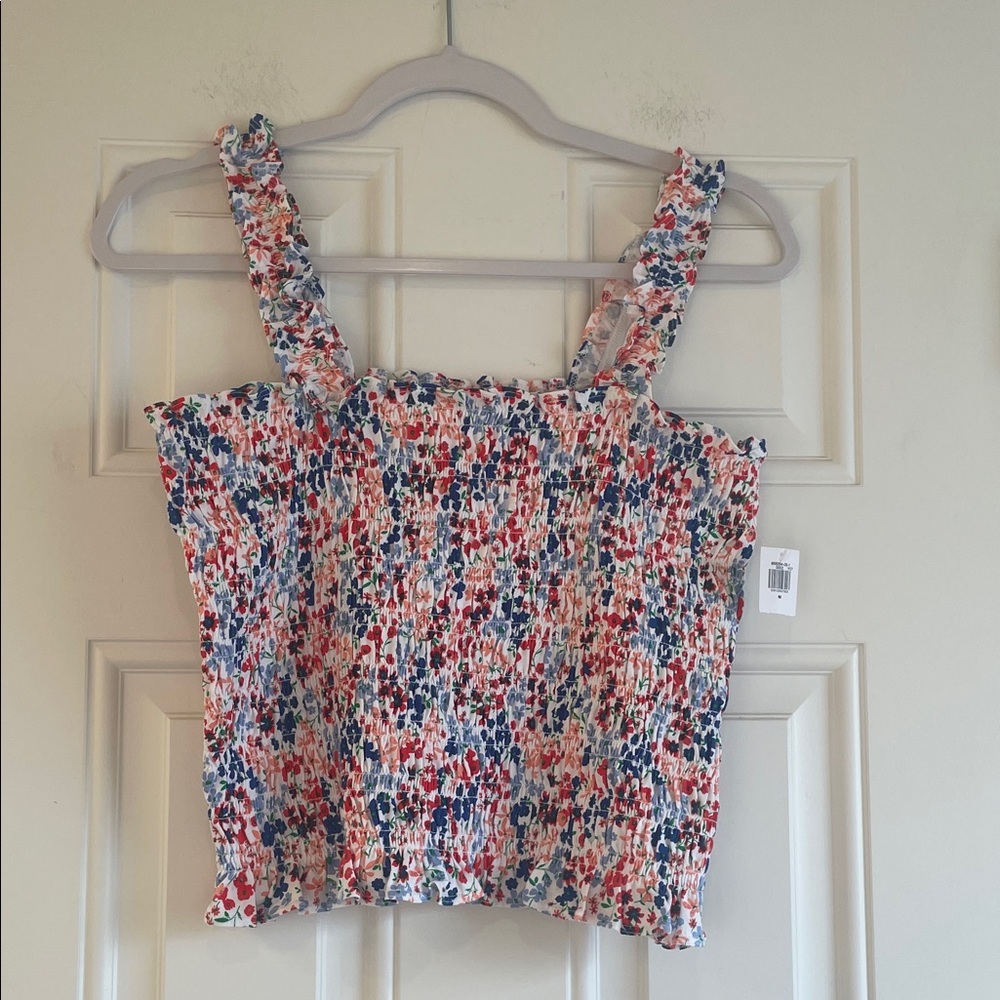 NWTOld Navy Multicolor Floral Smocked Tank Top